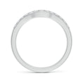 Classic Contoured Half Eternity Round Moissanite Wedding Ring-2.0 mm
