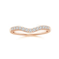 Classic Contoured Half Eternity Round Moissanite Wedding Ring-2.0 mm