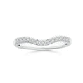 Classic Contoured Half Eternity Round Moissanite Wedding Ring-2.0 mm