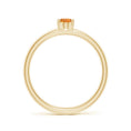 Classic Oval Citrine Solitaire Promise Ring-1.5 mm