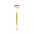 Classic Oval Citrine Solitaire Promise Ring-1.5 mm