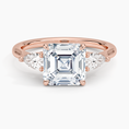 Load image into Gallery viewer, Classic Three Stone Asscher Cut Moissanite Engagement Ring