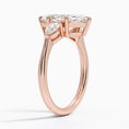 Classic Three Stone Marquise Cut Moissanite Engagement Ring