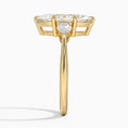 Classic Three Stone Marquise Cut Moissanite Engagement Ring