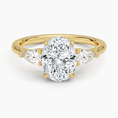 Load image into Gallery viewer, Classic Three Stone Oval Cut Moissanite Engagement Ring