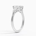 Classic Three Stone Oval Cut Moissanite Engagement Ring