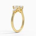 Classic Three Stone Oval Cut Moissanite Engagement Ring