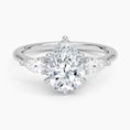 Load image into Gallery viewer, Classic Three Stone Pear Cut Moissanite Engagement Ring