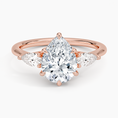 Load image into Gallery viewer, Classic Three Stone Pear Cut Moissanite Engagement Ring