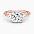Load image into Gallery viewer, Classic Three Stone Princess Cut Moissanite Engagement Ring