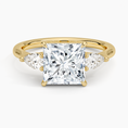 Load image into Gallery viewer, Classic Three Stone Princess Cut Moissanite Engagement Ring