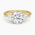 Load image into Gallery viewer, Classic Three Stone Round Cut Moissanite Engagement Ring