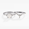 Load image into Gallery viewer, Cluster Accent Oval Cut Moissanite Bridal Set