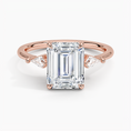 Load image into Gallery viewer, Cometa Emerald Cut Three Stone Moissanite Engagement Ring