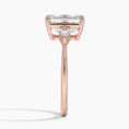 Cometa Emerald Cut Three Stone Moissanite Engagement Ring