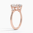 Cometa Oval Cut Three Stone Moissanite Engagement Ring