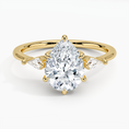 Load image into Gallery viewer, Cometa Pear Cut Three Stone Moissanite Engagement Ring