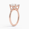 Load image into Gallery viewer, Cometa Princess Cut Three Stone Moissanite Engagement Ring