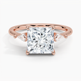 Load image into Gallery viewer, Cometa Princess Cut Three Stone Moissanite Engagement Ring