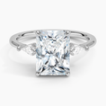 Load image into Gallery viewer, Cometa Radiant Cut Three Stone Moissanite Engagement Ring