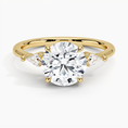 Load image into Gallery viewer, Cometa Round Cut Three Stone Moissanite Engagement Ring