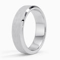 6.0 mm Compass-Set Princess Moissanite Matte Men’s Wedding Band
