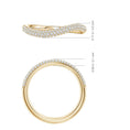 Curved Pavé Moissanite Stackable Wedding Band - 3.0 mm
