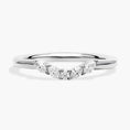 Load image into Gallery viewer, Curved Floral Marquise Moissanite Wedding Band-1.5 mm