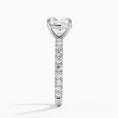 Cushion Cut French Pavé Flush-Fit Moissanite Engagement Ring