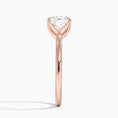 Cushion Cut Petal Prong Solitaire Moissanite Engagement Ring