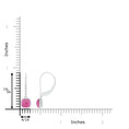 Cushion Pink Tourmaline Bezel Drop Earrings with Leverback