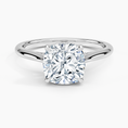 Load image into Gallery viewer, Cushion Cut Hidden Halo Moissanite Engagement Ring