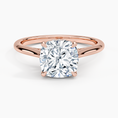 Load image into Gallery viewer, Cushion Cut Hidden Halo Moissanite Engagement Ring
