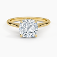 Load image into Gallery viewer, Cushion Cut Hidden Halo Moissanite Engagement Ring