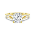 Load image into Gallery viewer, Cushion Cut Split-Shank Moissanite Engagement Ring