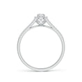Delicate Split Shank Halo Moissanite Promise Ring