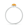 Domed Round Citrine Bezel Promise Ring – 1.6 mm