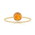 Domed Round Citrine Bezel Promise Ring – 1.6 mm