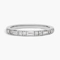 Load image into Gallery viewer, Dot Dash Mixed-Cut Moissanite Wedding Ring-2.0 mm