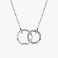 Load image into Gallery viewer, Double Circle Eternity Charm Necklace