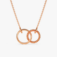 Load image into Gallery viewer, Double Circle Eternity Charm Necklace