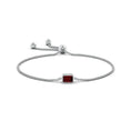 East-West Emerald-Cut Garnet Bolo Bracelet