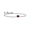 East-West Emerald-Cut Garnet Bolo Bracelet