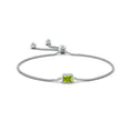 East-West Emerald-Cut Peridot Bolo Bracelet