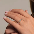 Emerald Cut Moissanite Half Eternity Wedding Band