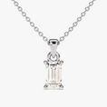Load image into Gallery viewer, Emerald Cut Moissanite Solitaire Pendant Necklace
