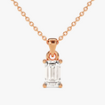 Load image into Gallery viewer, Emerald Cut Moissanite Solitaire Pendant Necklace