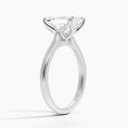 Emerald Cut Petal Prong Solitaire Moissanite Engagement Ring