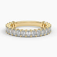 Emerald Cut Three-Quarter Moissanite Wedding Band
