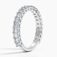 Emerald Cut Three-Quarter Moissanite Wedding Band